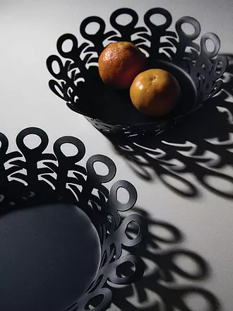 ALESSI | Korbschale VIMINI 22cm Edelstahl Epoxi. Schwarz | 